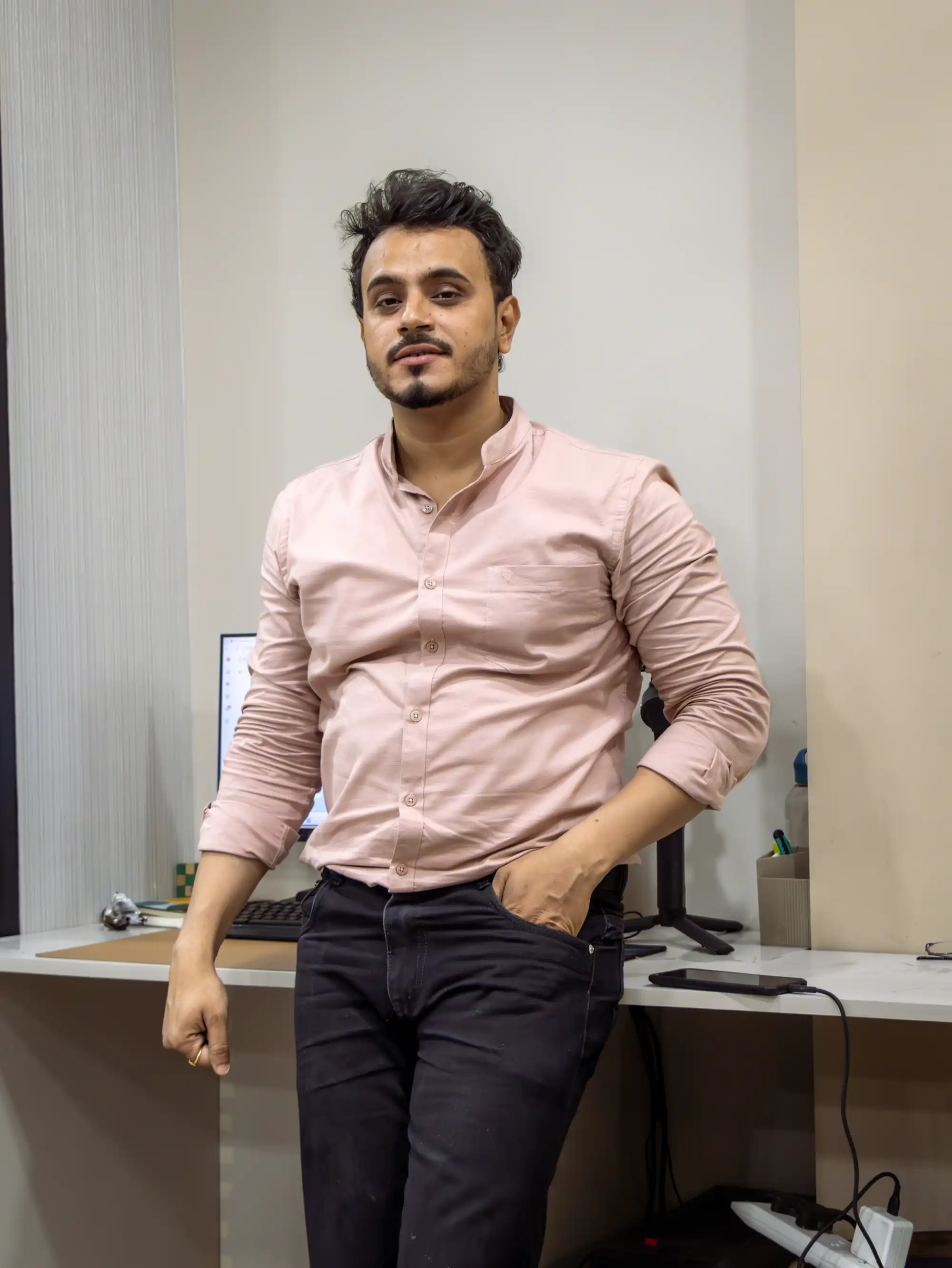 Amarjeet Mishra on set